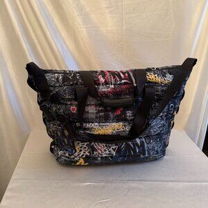 DKNY Nora Weekender Duffle Bag, Graffiti Print, Puffer-style, NWOT